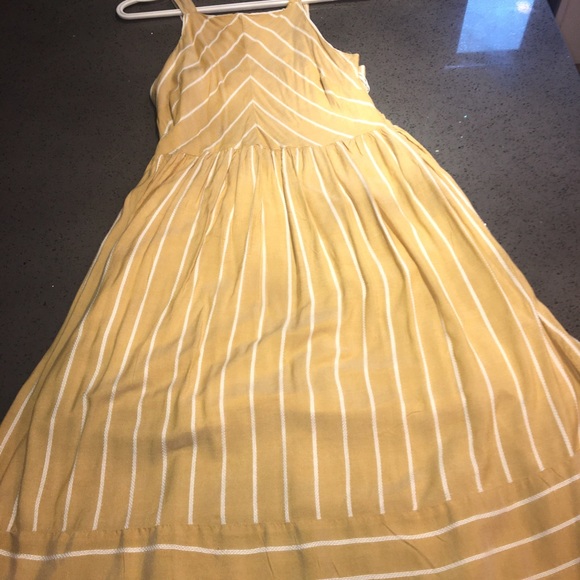 Yellow striped summer dress - Picture 2 of 4